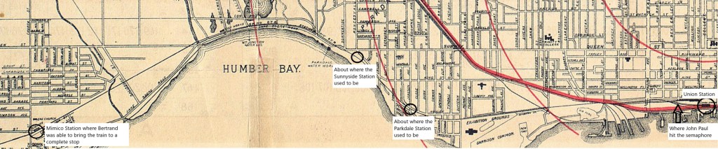 Figure 2 Map of Toronto & Suburbs Shewing the Location of the Toronto Belt Line Railway. Published by Alexander & Cable, Toronto.